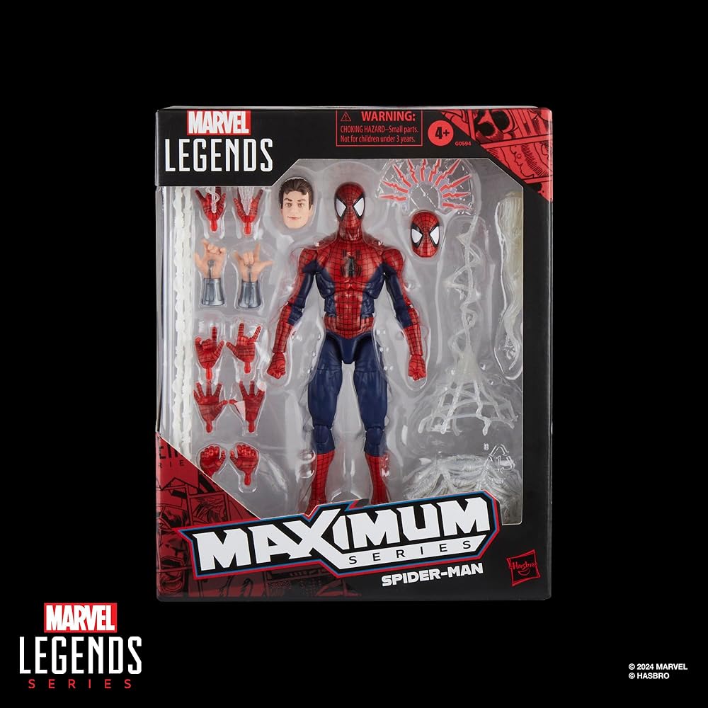 Hasbro Marvel Legends Maximum Series Spider-Man Action Figure 15 Cm with Amazing Articulation and Accessories