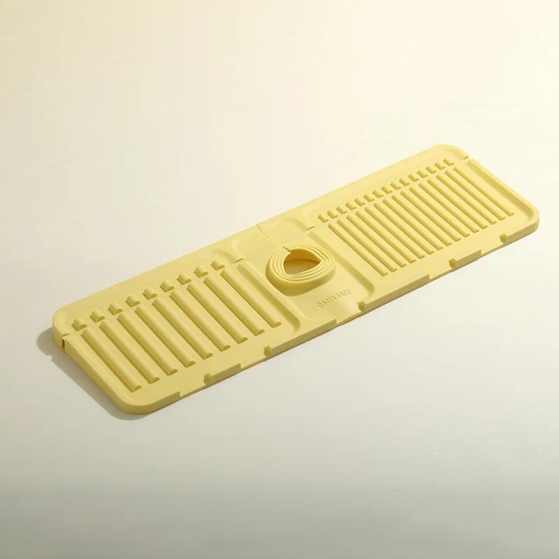 Silicone Tap Mat Kitchen Sink Spill-Proof Drying Pads Foldable Drainage Mat for Home Kitchen Sink Storage Accessories