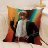 DDPR Ian Saint Cushion Cover Silky Short Plush DoubleSided Printed Pillow Case for Sofa All Seasons Home Decor Gift