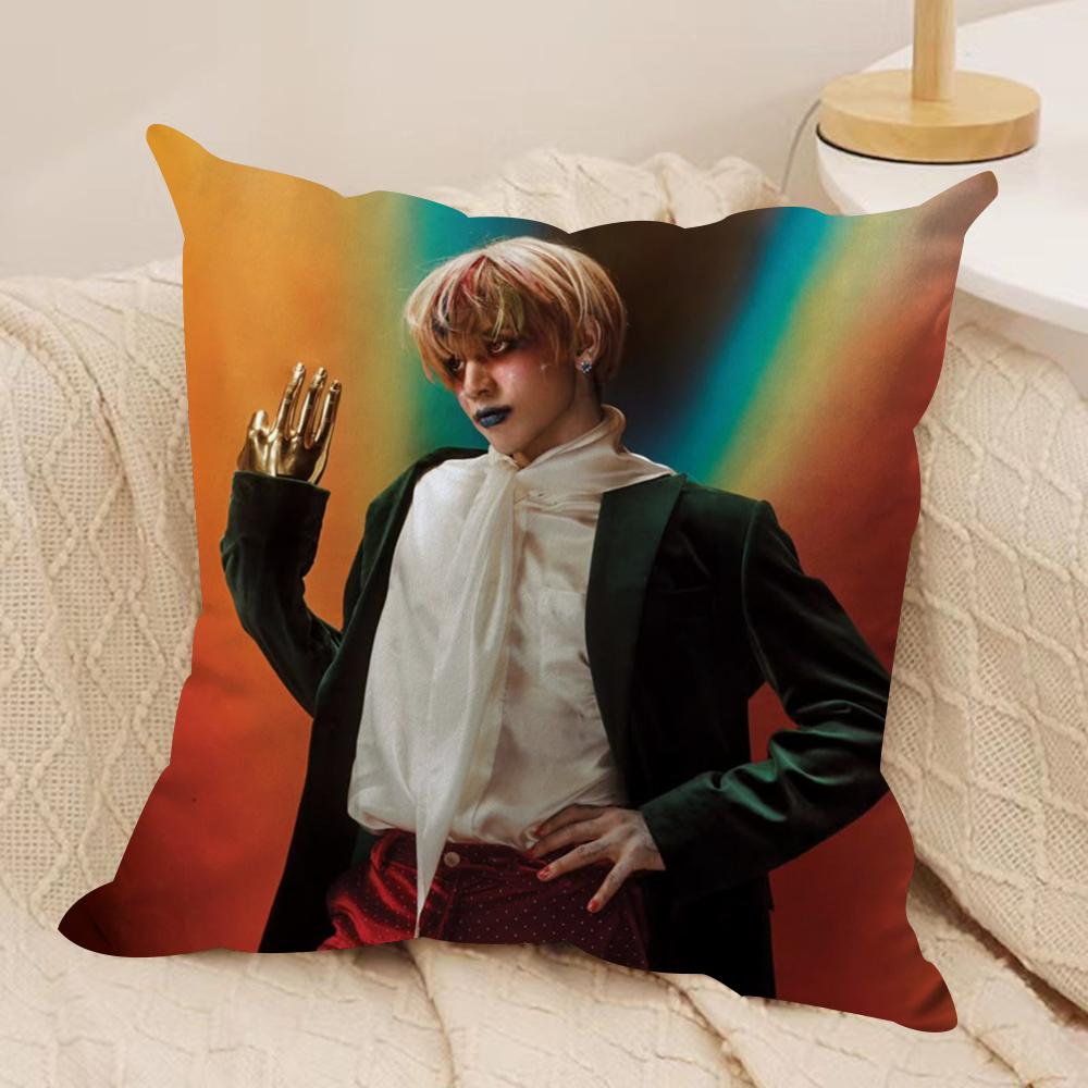 DDPR Ian Saint Cushion Cover Silky Short Plush DoubleSided Printed Pillow Case for Sofa All Seasons Home Decor Gift