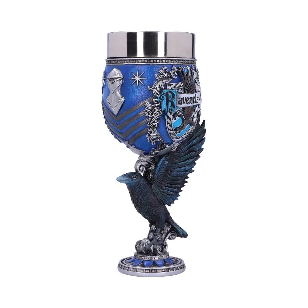 Nemesis Now Harry Potter Collectible Goblet Authorized Distributor Glass Stainless Steel [Ravenclaw] 19.5cm [Domestic Product]