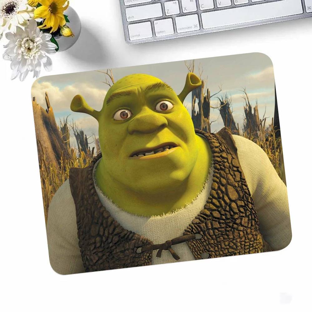 Cute Funny S-Shrek Mousepad Small LockEdge Mouse Pad For Gamers Computer Desk Pad Rectangular Anti-slip Rubber