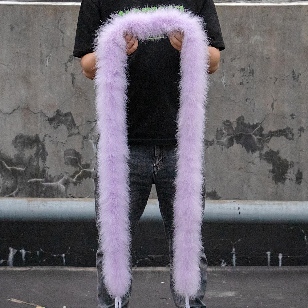 

2 Ярда Боа из Марабу Индейки для Украшения Рождественской Елки, Вечеринка, Карнавальный Костюм, Шитье, Плюмаж, Декоративный Аксессуар, 50 Грамм 50 Gram светло-фиолетовый