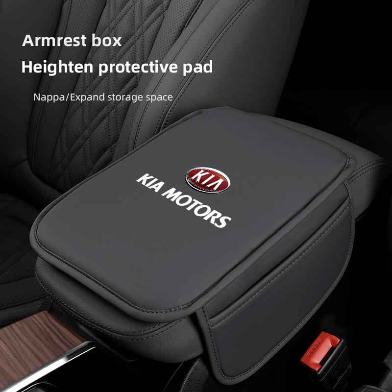 AANM1 Car Armrest Box Pad Leather Arm Rest Protection Mat For Kia Sportage Ceed Picanto Rio ProCeed Niro Optima Forte 3 4 K7 K5 K8 K3