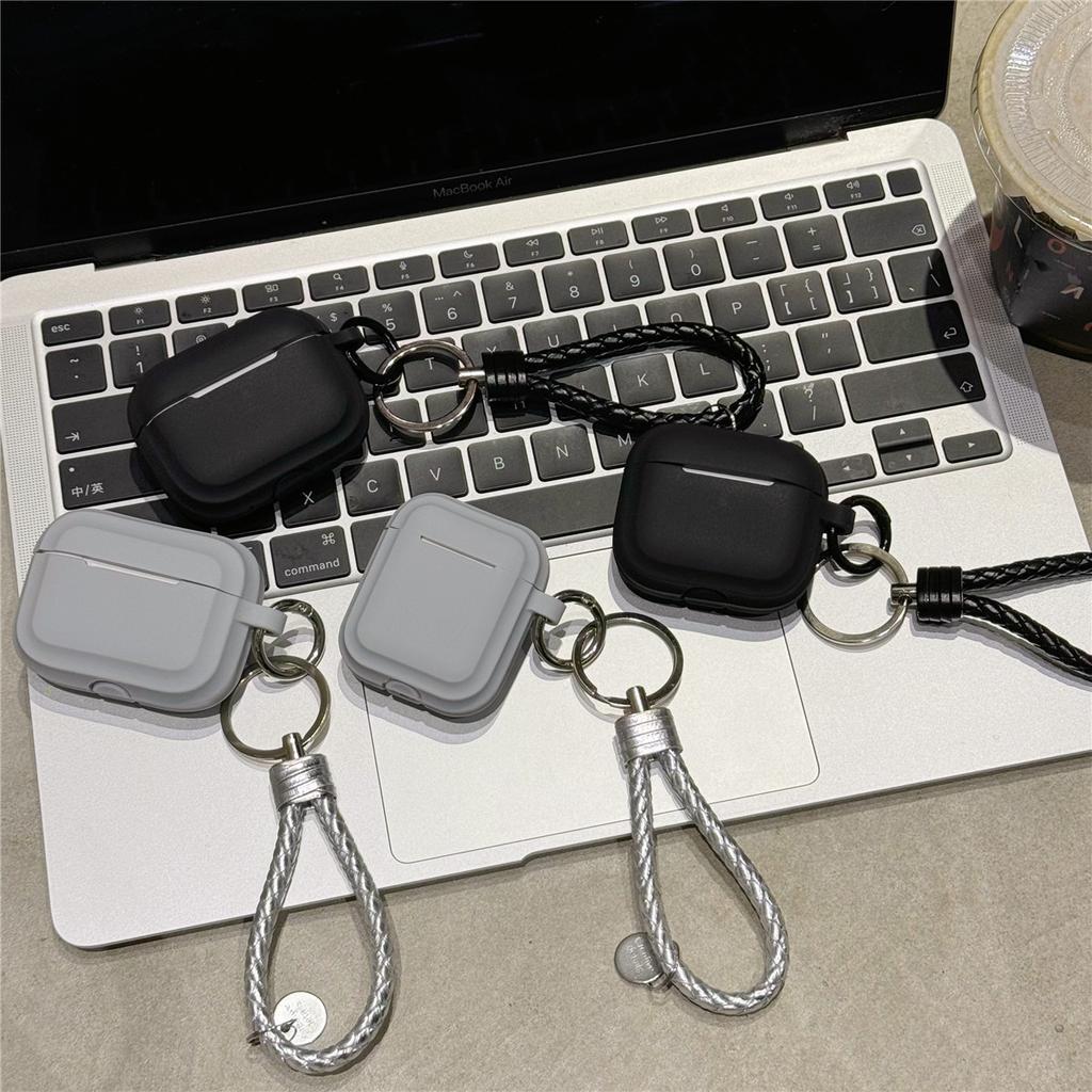Simple Silicone Woven Lanyard for Apple AirPods 11th Generation Bluetooth Headset Protective Case Pro1 Headphone Case