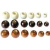 Maple Wood Large Hole Beads for DIY Bracelets - Round Accessories in Drawstring Bag