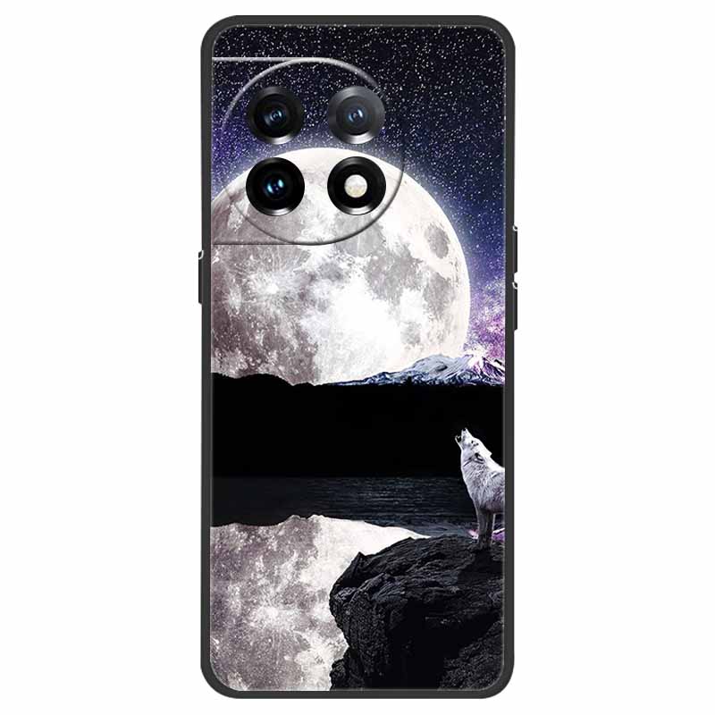 Für OnePlus 11 Hülle OnePlus11 5G Stoßfest Weiches Silikon TPU Rückseite für OnePlus 11 One Plus 11 5G Handyhüllen Niedliche Katze Wolf