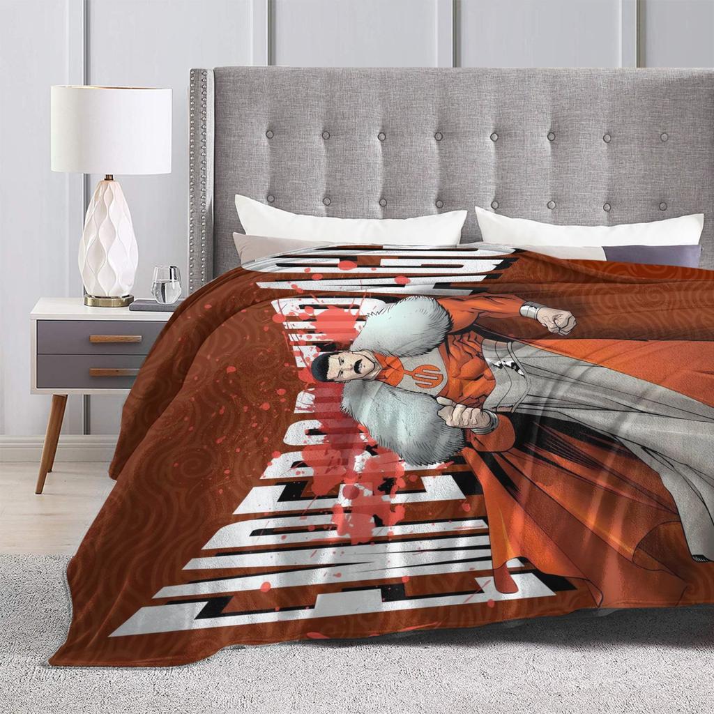 Invincible And Omni-Man Collage Warm Blankets Decorative Plush Throw Blanket Graphic Outdoor Flannel Bedspread Sofa Bed Cover
