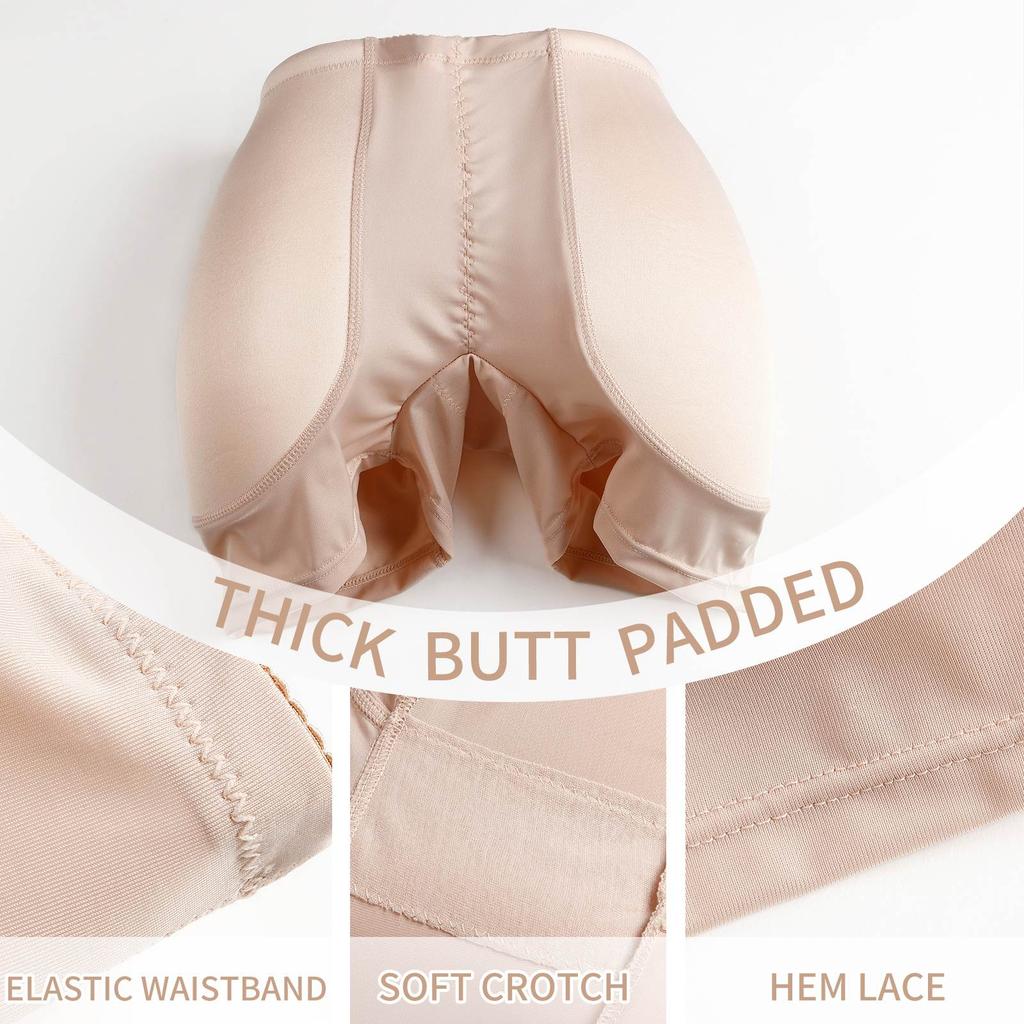 Womens Butt Lifter Shapewear Panties Hip Enhancer Body Shaper Boyshort Control Panties Fake Ass Padded Shorts Push Up Buttock Seamless Underwear