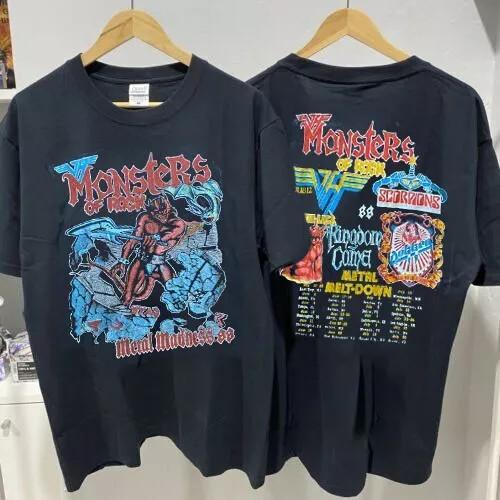 

1988 Monsters Of Rock Хлопковая Черная Унисекс Футболка S-5XL 3XL