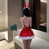 Women's Cosplay Dress For New Year Vestido Sexy Off Shoulder Furry Strapless Christmas Dress  Short Mini Club Party Dresses
