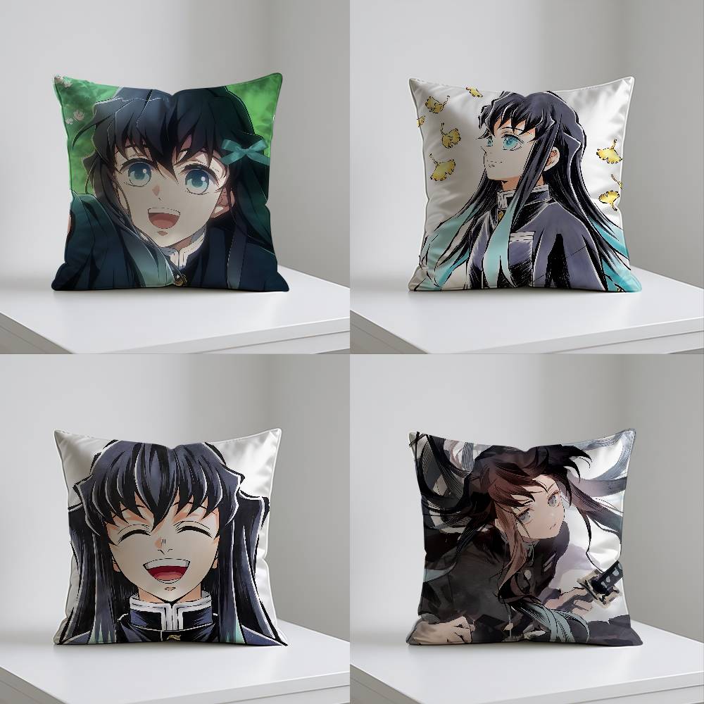 M-Muichiros Tokitos Case Plush Fabric Soft Pillowcase Double Sided Print Cushion Cover Household Gifts