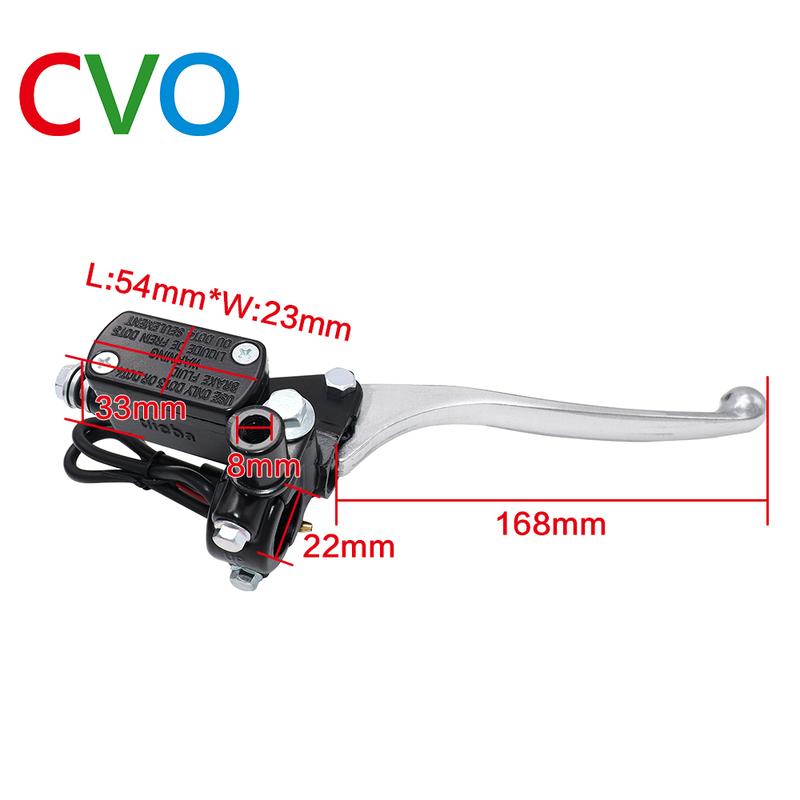 Universal 14mm Black 7/8" 22mm Motorcycle Front Brake Clutch Master Cylinder Motorbike Hydraulic Pump Motorbike Brake Lever