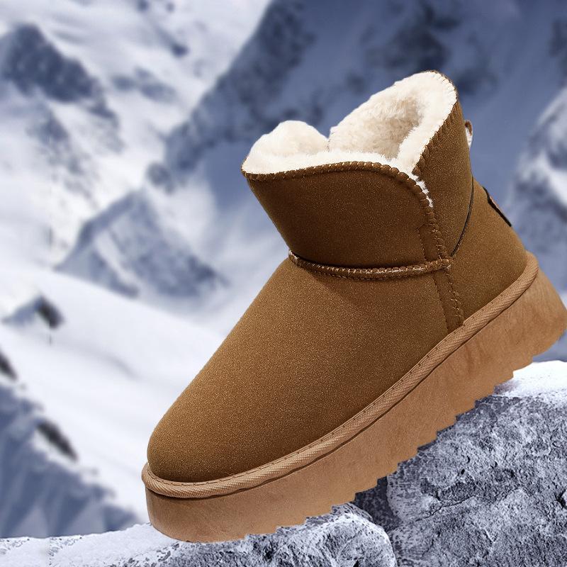 Processing customized new velvet thickened warm snow boots foreign trade comfortable and fashionable cotton shoes women's wear-resistant large cotton