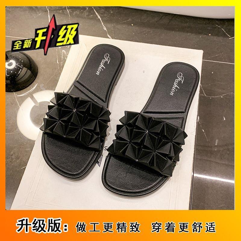 Super soft and ultra-clear women's one-word drag 2025 new ins heightened thick-bottomed non-slip and deodorant slippers