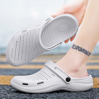 Sandálias de Almofada Masculinas 2025 Sapatos de Jardim Sandálias Elásticas de Alta Qualidade com Absorção de Choque Sapatos de Praia Andalia Plataforma Outdoor