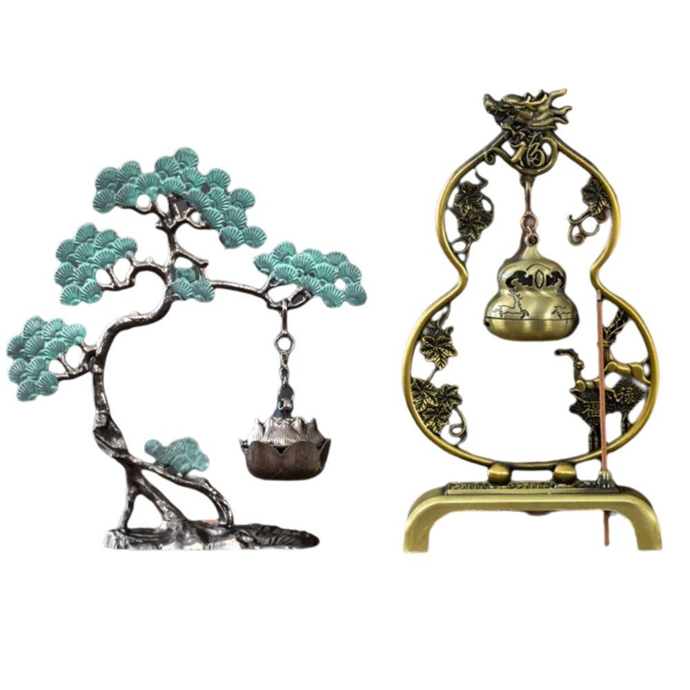 Chinese Style Vertical Incense Burner Pine Gourd Zinc Alloy Indoor Aromatherapy Vintage Good Symbolism Incense Holder