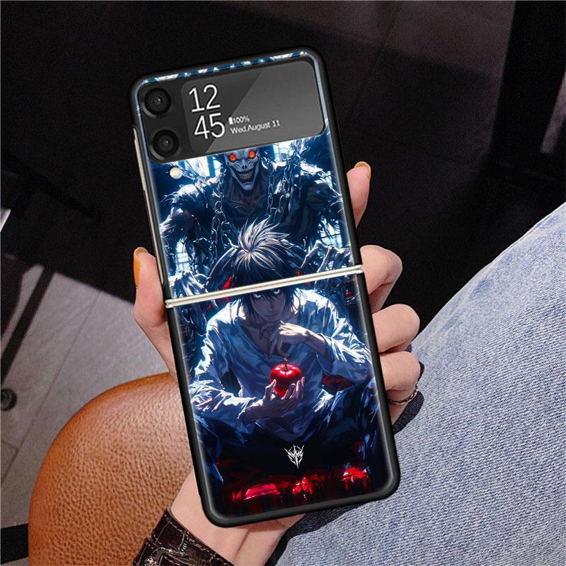 N-Note D-Death L Lawliet Phone Case For Samsung Z Flip 7 6 5 4 3 Galaxy ZFlip7 ZFlip6 ZFlip5 ZFlip4 ZFlip3 5G Print Cover