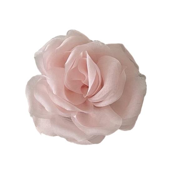 

Hair Claw Mesh Yarn Texture 3D Flower Design Large Shark Hair Clip Versatile Daily Date Hair Accessory