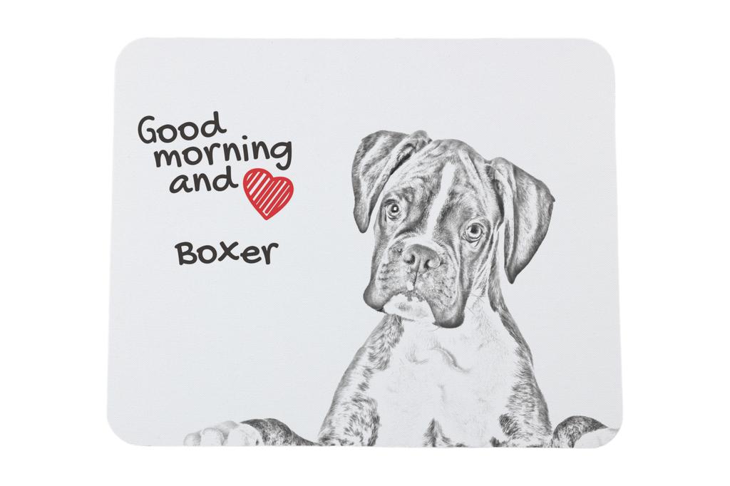 Boxer, German Boxer III - Mouse Pad with Print, Personalized Dog-themed Mouse Pad, Unique Gadget for an Office Worker by Art-Dog Brand