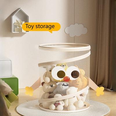 1 Set of Circular Portable Dirty Basket Set - Foldable Multifunctional Storage Box for Storing Household Tools, Books, Toys