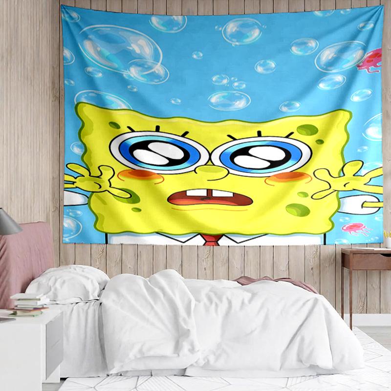 1PC Sponge Expressions Pattern K-pop music group Tapestry Accessories for Bedroom,Livingroom, dormitory Room Wall Decor Fan Birthday Gifts
