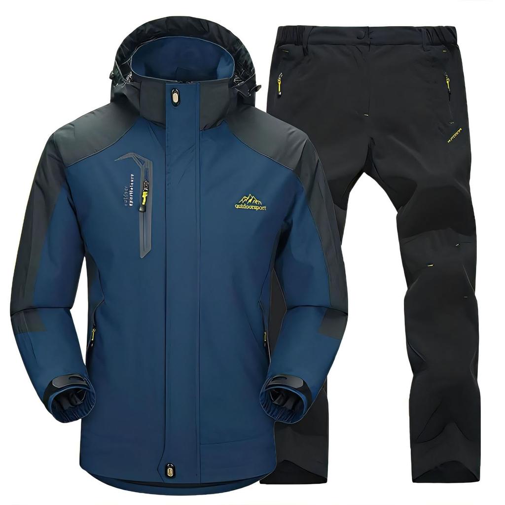 Benke Outdoor Jacket and Rain Suit Mountain Cold Perfect for and Hooded Stylish Spring and Outerwear Size [Wind-Resistant] Set, Parka, Rainwear,