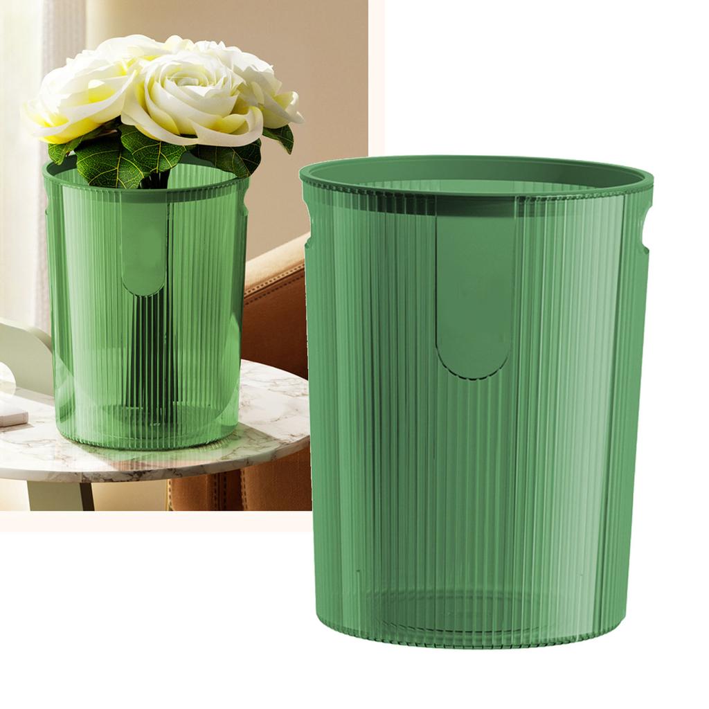 Trash Can with Pressing Ring Plastic Trash Can Wastebasket Garbage Container Bin for Bathroom Kitchen Bedroom Office