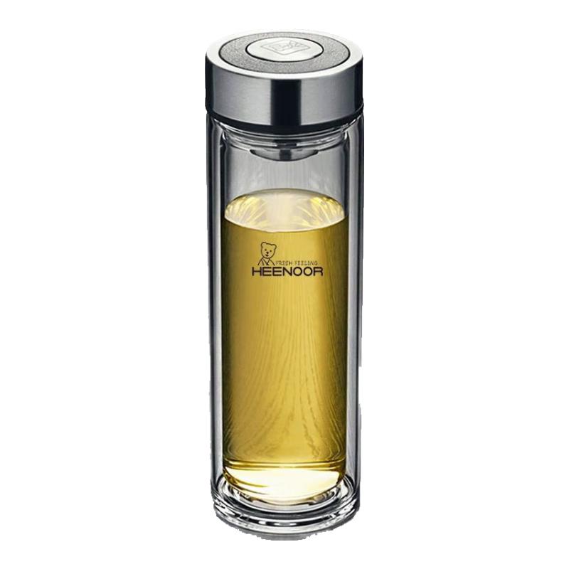 Heenoor Double Wall Glass Tea Infuser Bottle