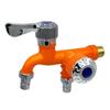 PP Double Outlet Faucet 1/2\" Control Spool Orange