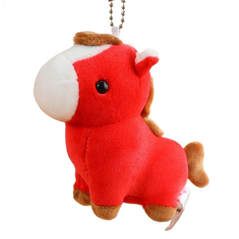 Animal Pony Pendant Steed Doll Chinese New Year Gift Funny Plush Horse Keychain  Year of Horse
