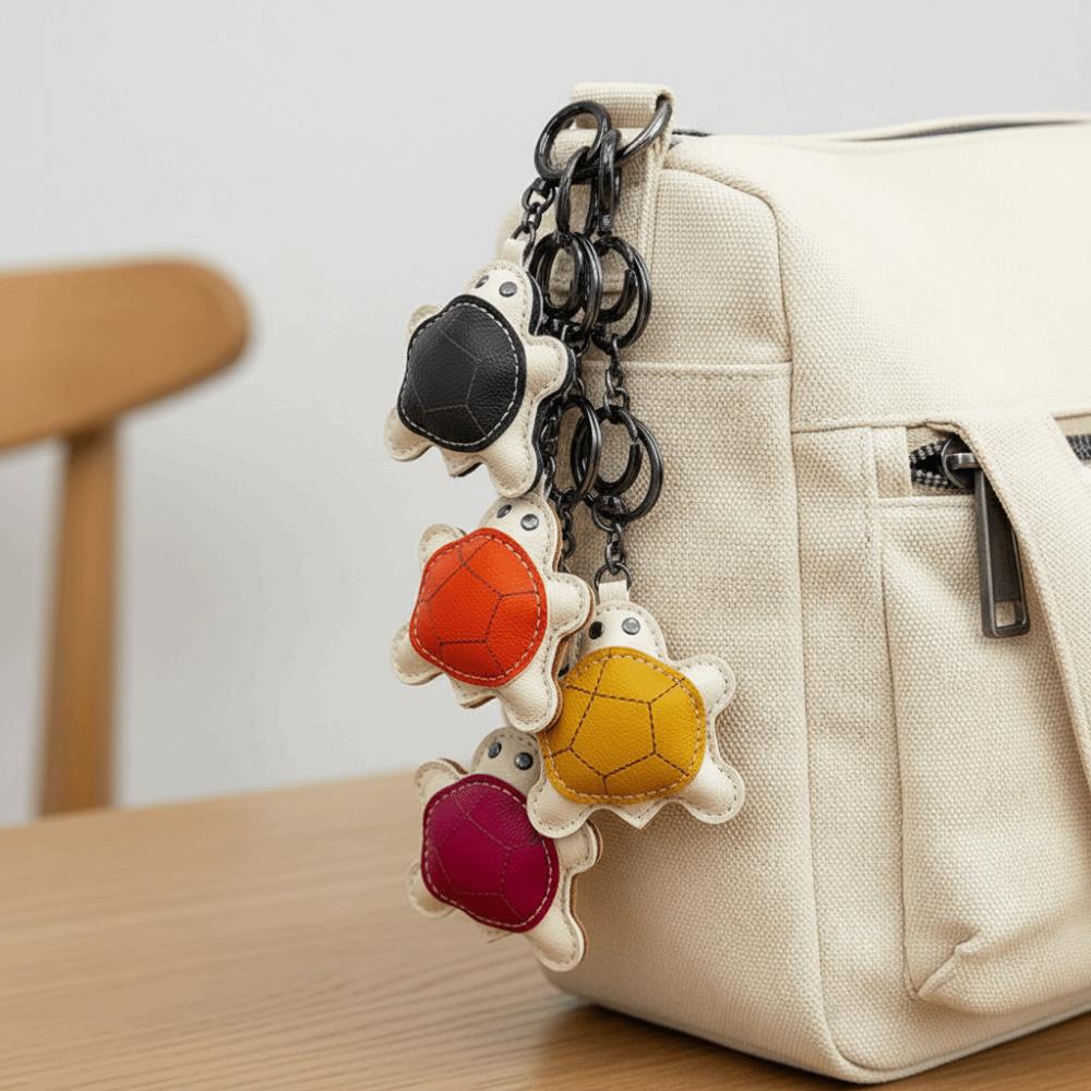 Hanger Pu Leather Key Chain DIY Bag Pendant Cute Leather Turtle Pendant Bag Ornament