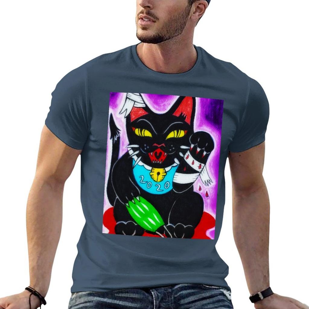 Bad Luck Cat TShirt Independence Day Short Sleeve TShirt