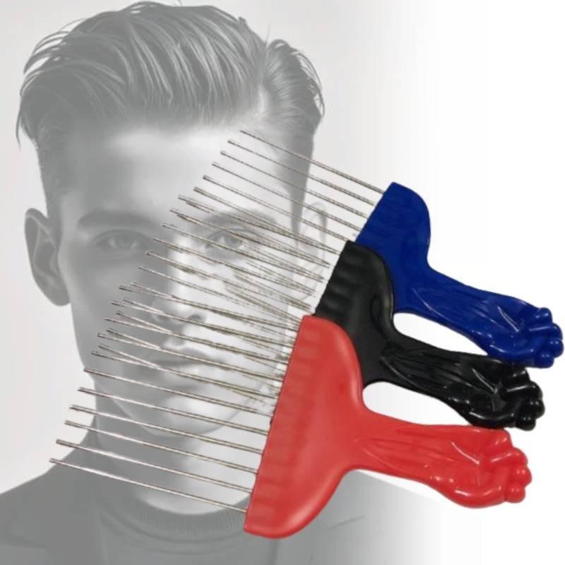 Metal Comb Hair Styling Fork Detangle Salon Men Hairdressing Oil Head Combs