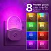 Plug in Night Light, RGB Night Light Plug in Wall with Dusk to Dawn Sensor 0.5W Warm White for Kid Bedroom, Bathroom, Stair, Hallway, 2Pack