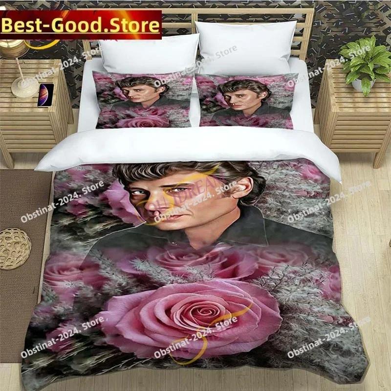 3D rocker Johnny Hallyday Bedding Set Down comfy Bed Queen Size Oversized Pillowcase quilt cover