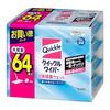 Large Capacity Quickle Wiper 3D Adhesive Wet Sheets Cleans Thoroughly Without Vacuuming Unscented 64 Jumbo Pack