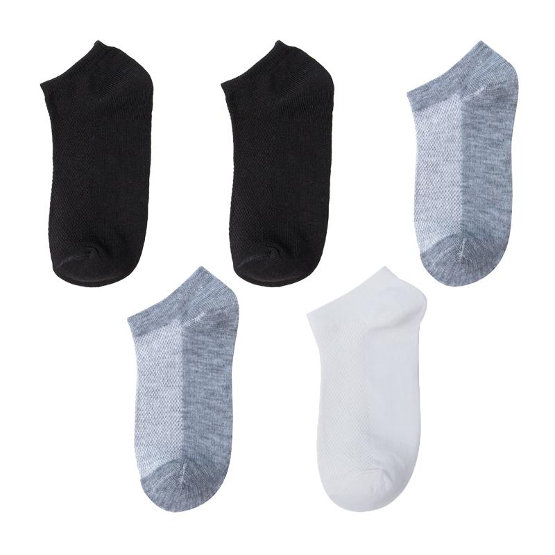 5/10Pairs Women Socks Breathable Sports Socks Solid Color Boat Socks Comfortable Soft Cotton Unisex Ankle Socks