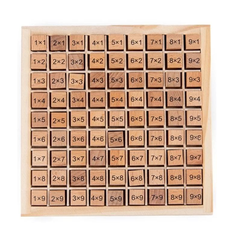 Montessori Educational Wooden Toys For Children Baby Toys 99 Multiplication Table Preschool Math Arithmetic Teaching Aids Gift