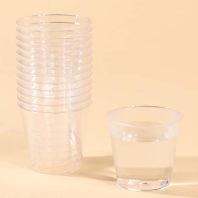 50PCS/SET Mini Transparent Cups 30ML Drinking Cups Disposable Plastic Cups  Drinking Events