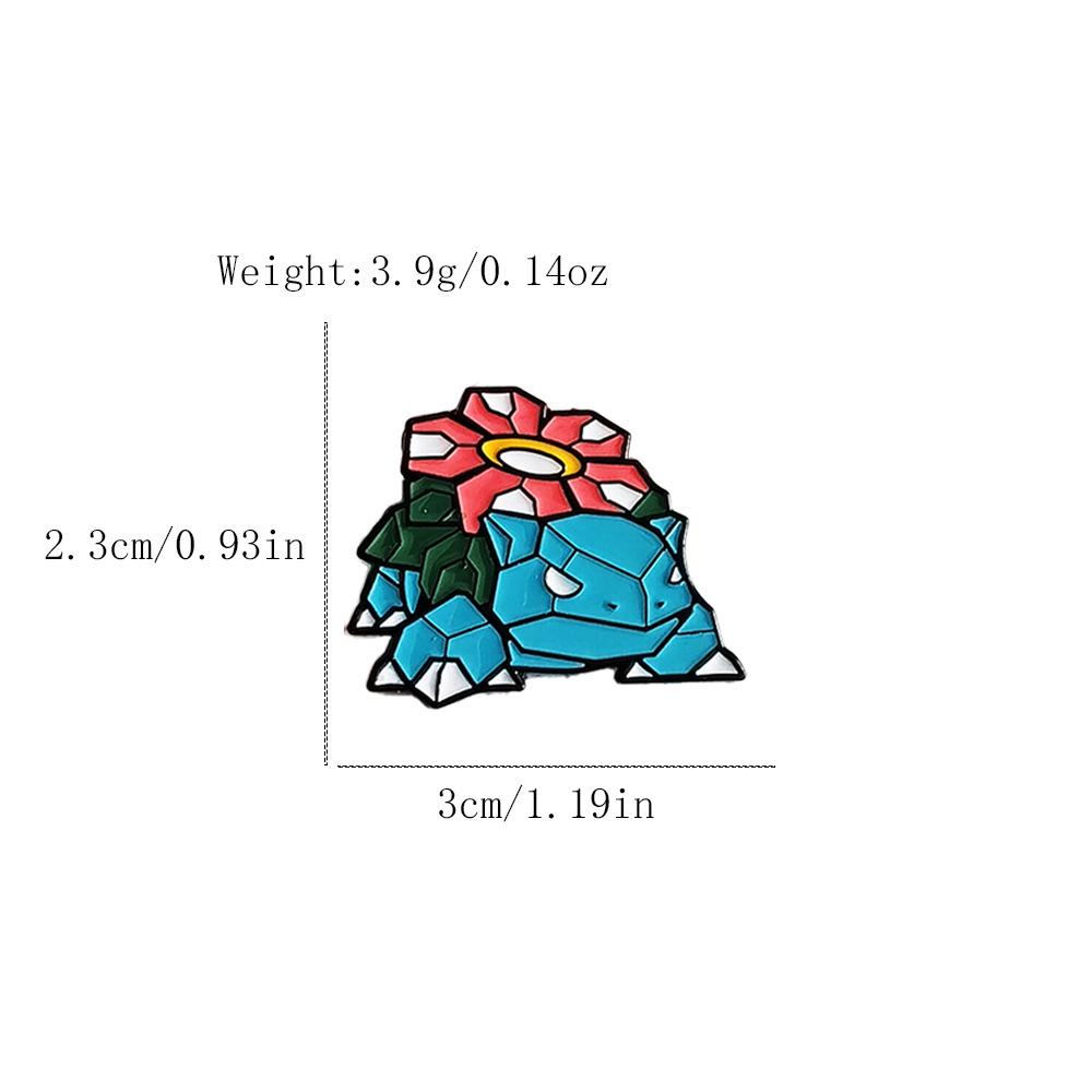 Japanese Classic Pokémon Starter Brooch: Metal Anime Badge