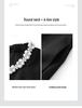Elegant Checkered Beaded Waist-Hugging Women's Dress