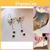 Exquisite New Chinese Style Butterfly Tassel Earrings Simple And Elegant Alloy Material