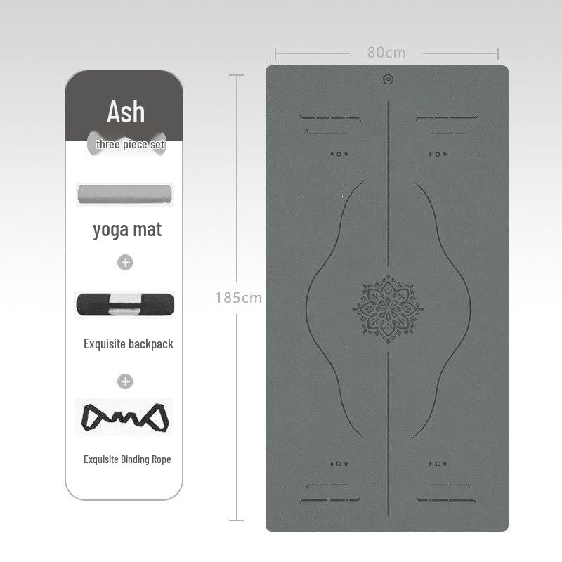 2026 Women's TPE Non-Slip Thickened Yoga Mat - Shock Absorbing & Sound Insulating