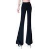 Streetwear OL Office Summer High Waist Women's Wide Leg Capris Skinny Flare Pants for Women Full Length Pants Woman Trousers