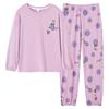 Women's Korean-Style Pure Cotton Printed Long Sleeve Pajama Set for Autumn/Spring
