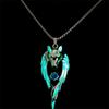 Flame Dragon Wolf King Necklace: Cool Unisex Pendant with Disco Hip-Hop Style