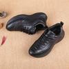New Leather Shoes Men Leisure Outdoor Athletic Trekking Sports Running Anti-slip Soft-sole Lace-Up Sneakers Business Lightweight