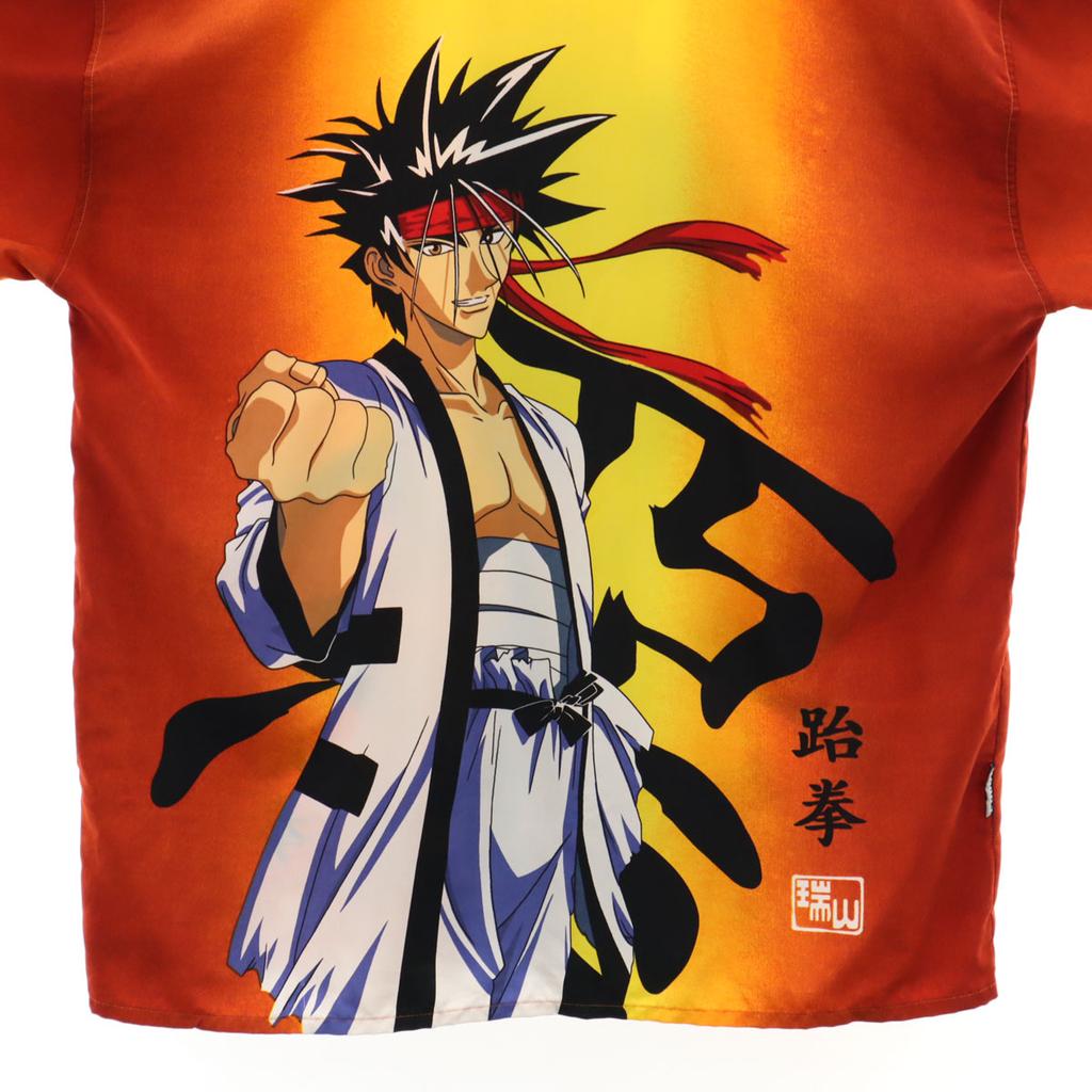 ROORA CLASSIC Rurouni Kenshin Sagara Sanosuke Short sleeve Open collar shirt Men's Used
