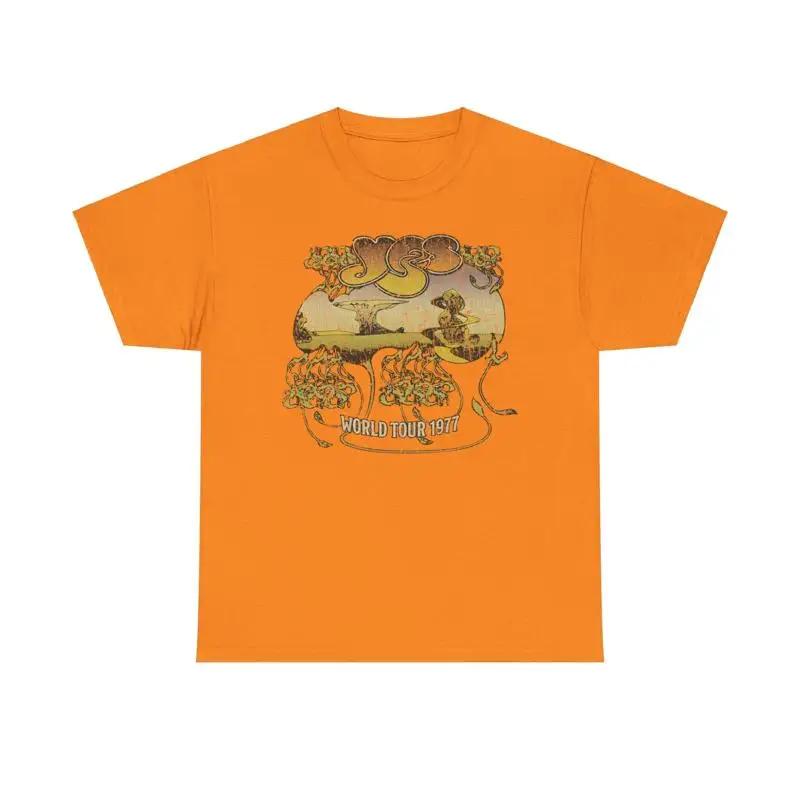 Yes World Tour 1977 London England Rock Band T shirt S разноцветный